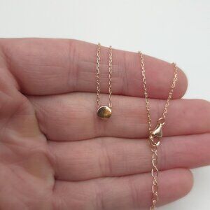 16+3 Inch Rose Gold Over Sterling Silver Small Charm Chain Necklace A1243